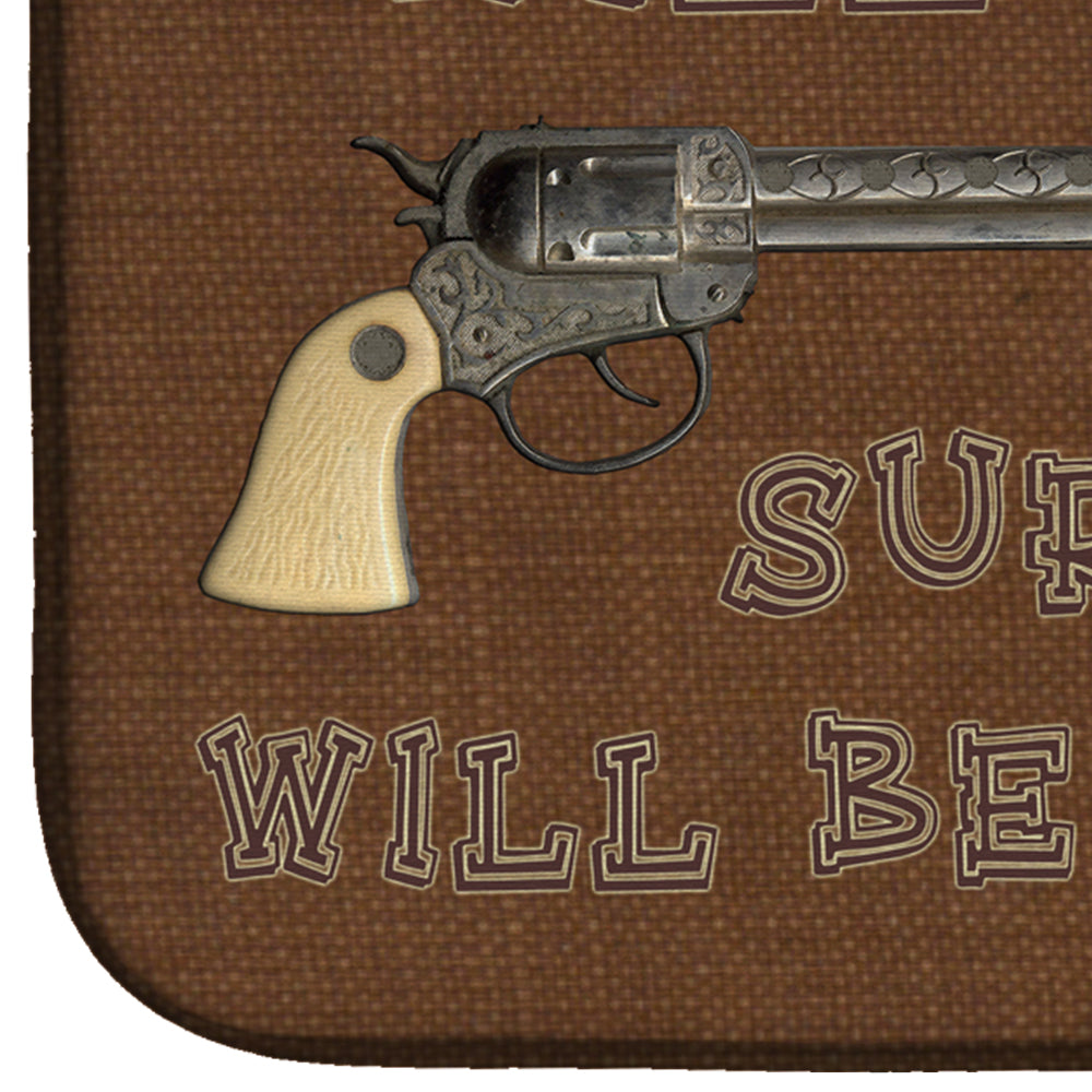 Tresspassers will be shot Dish Drying Mat